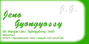 jeno gyongyossy business card
